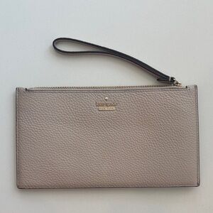 Kate Spade Beige Leather Wristlet